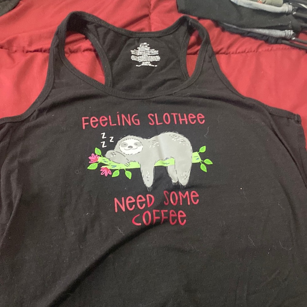 Sloth sleep tank top